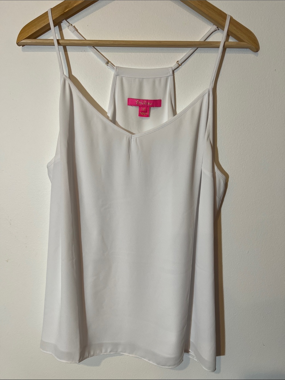 Lilly Pulitzer White Spaghetti-Strap V-Neck Cami